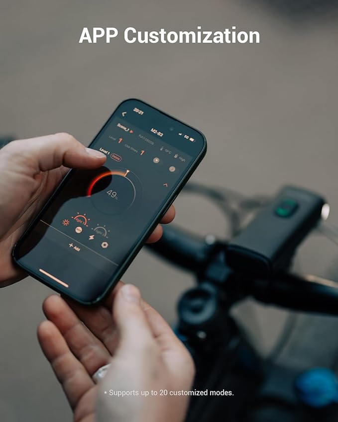 MagicShine Bicycle Light RAY 1600B/RAY 2600B,USB-C Fast Charging IPX6 Waterproof,Equipped with Two High-Power LEDs Bike Headlight