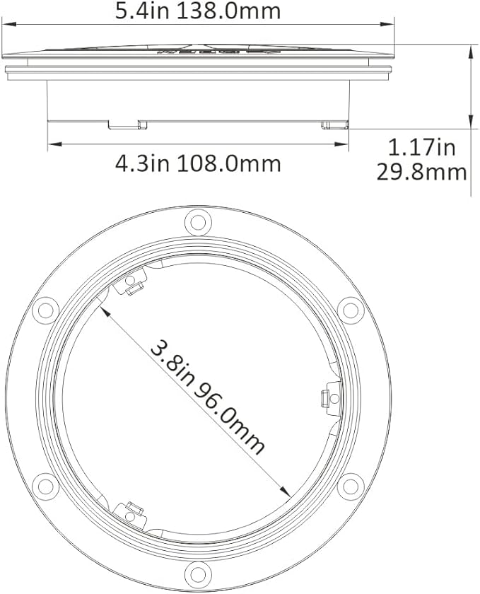 SEAFLO Deck Plate Hatch for Marine Boat Kayak Choose Size, Color and Storage Bag