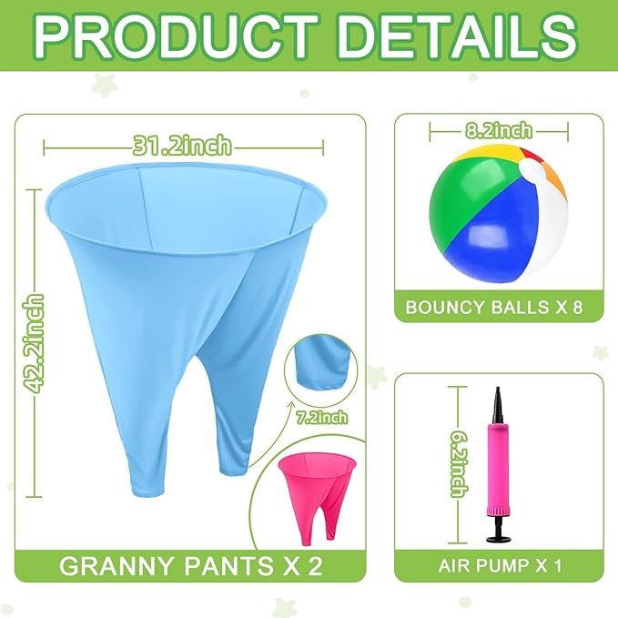 Granny Pants Yard Game, Granny Pants Outdoor Game with Bouncy Balls, Granny Pants Giant Recreational Tossing Games, Perfect for Backyard Party Family Reunion Games