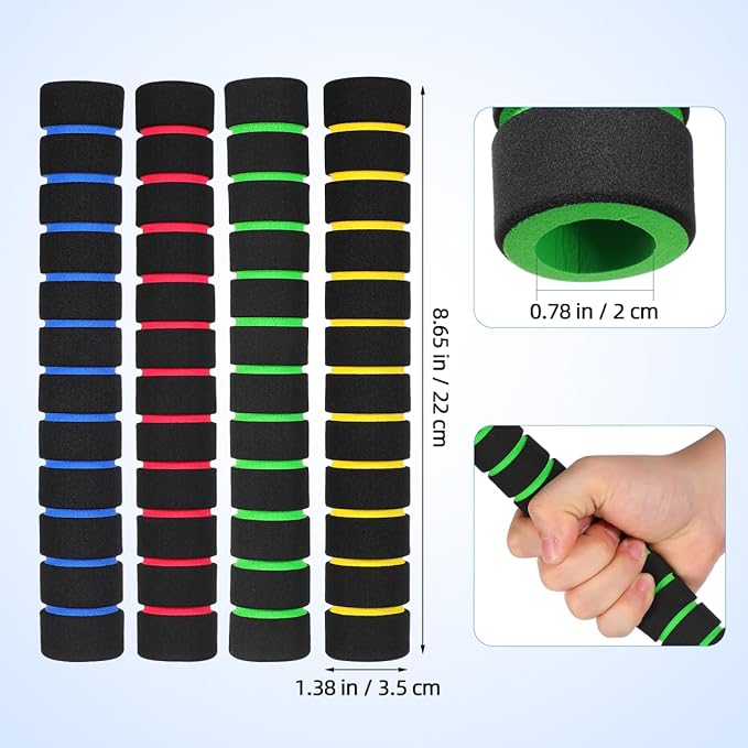 4 Pairs Kayak Paddle Grips Soft Sponge Kayak Paddle Wraps No-Slip Grip Kayaking Accessories for Prevention Calluses Prevent