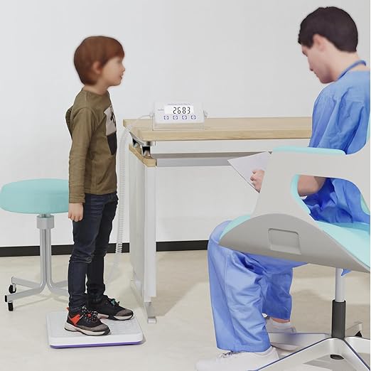 Medical Scale, 440LBS Heavy Duty Scale for Body Weigh, Wrestling, Hospitale, Multifunction Button, LCD Display, with Manual and Adapter