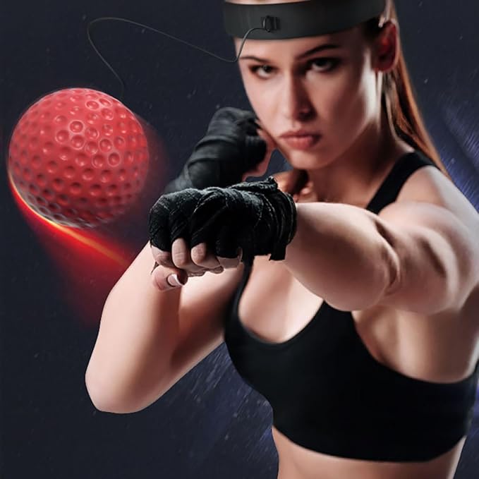 Boxing Reflex Ball Set of 5 Boxing Training Adult Balls with Headband for Adult Training at Home to Improve Speed and Hand Eye Coordination Box Game MMA Gear Punching Equipment