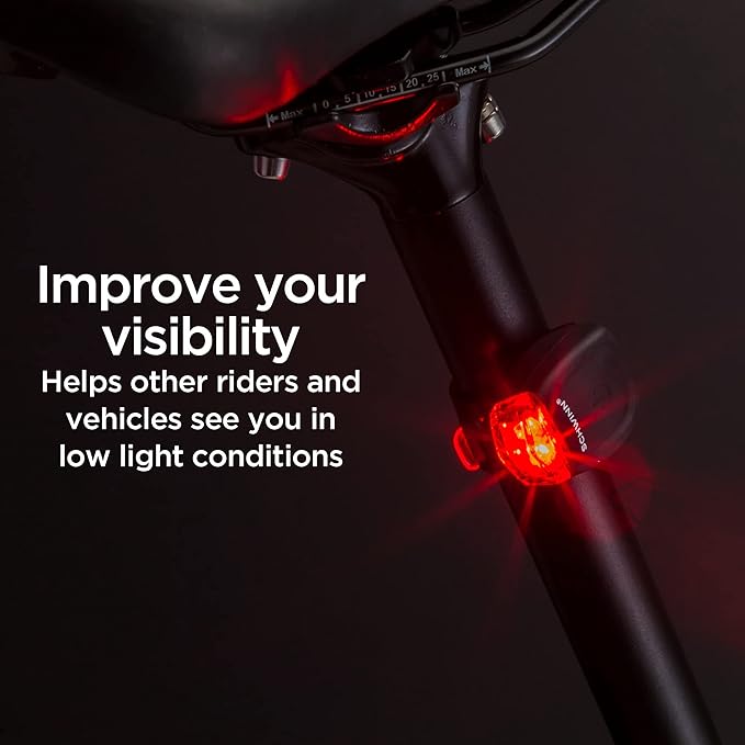Schwinn Quick Wrap Bike Light Set, LED, 40 or 11 Lumen, Easy to Attach Headlight and Taillight, Tool-Free Install, Battery Operated, for City and Road Riding