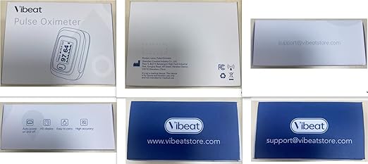 Vibeat Bluetooth Fingertip Pulse Oximeter with Pulse Rate, Blood Oxygen Saturation Monitor | Finger O2 Meter, Batteries and Lanyard Included, Free APP, FSA/HSA Eligible