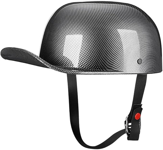 Vintage Open Face Motorcycle Helmet Retro Baseball Cap Half Helmets Women Men for Scooter Moped Cap Street Cruiser Jet - DOT Certified