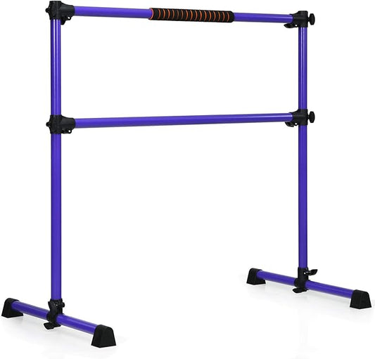 GOFLAME Ballet Barre Portable Double, 4FT Freestanding Ballet Barre Adjustable, Heavy Duty Dancing Stretching Ballet Bar for Home, Dance Barre, Fitness Ballet Bar