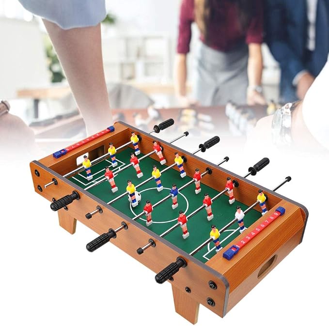 Table Soccer Game for Kids, Portable Educational Table Top Foosball Game with Ball and Score Keeper, Mini Foosball Table for Adults and Kids, 360 Degree Rotation, Easy to Store