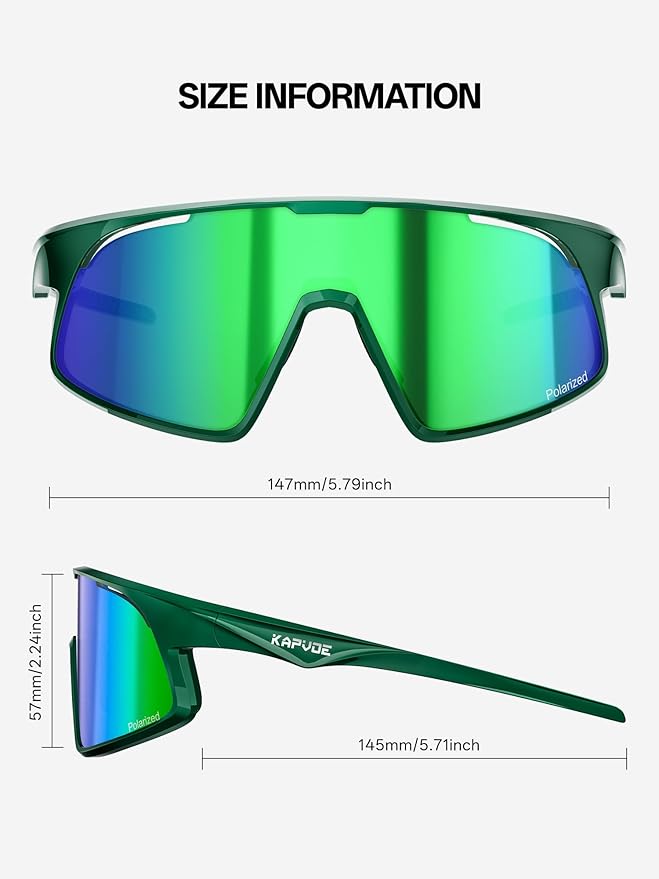 KAPVOE Polarized Cycling Glasses Men Women Sports Sunglasses for Mountain Bike Running Fishing Baseball K383
