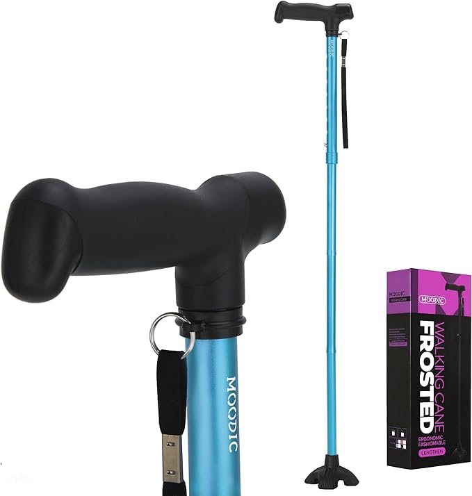 Tall Men's Walking Cane 42.52 Inches. Extra Tall Walking Cane Easy to Travel is Suit for Tall Men Over 5 Feet 9 Inches (Blue)