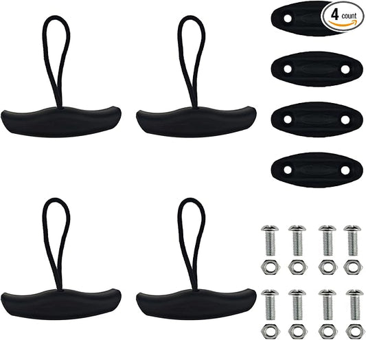 2/4/8 Pack Kayak Handles Replacement Kayak Accessories with Cord and Pad Eyes Screws