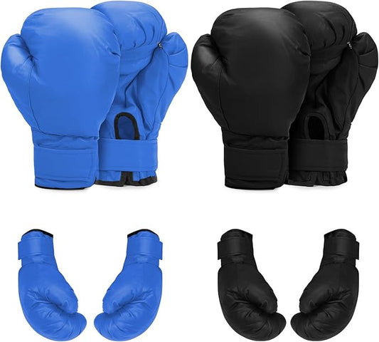 2 Pairs Boxing Gloves for Beginners & Kids, Boxing Training Gloves Suitable for Men & Women, Lightweight Shockproof Gloves for Training & Practice