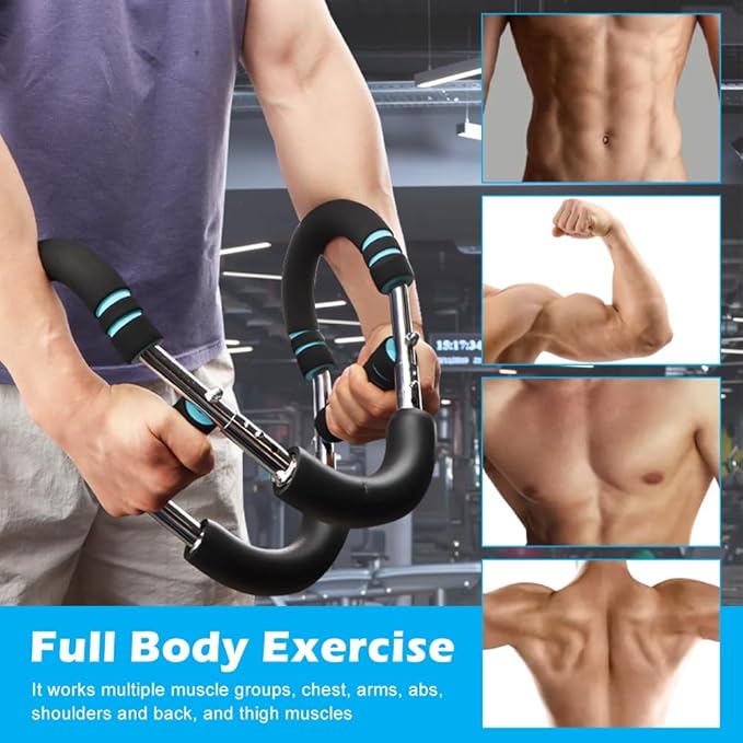 Twister Arm Trainer, 40-100lb Adjustable Power Twister Bar, Arm Trainer with Chest Workout Equipment, Detachable Design Fitness Machine for Home & Gym