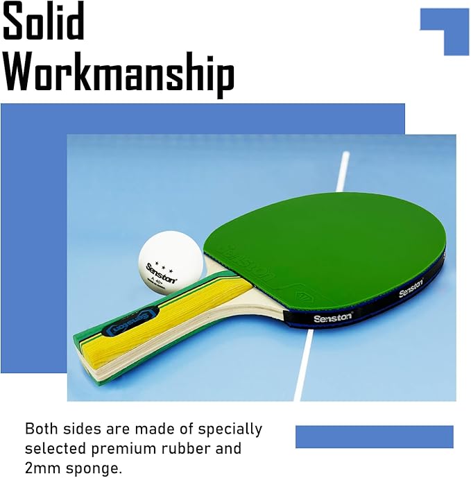 Senston Ping Pong Paddles Family Entertainment Set for Entertainment or Competition - Ping Pong Paddle Set