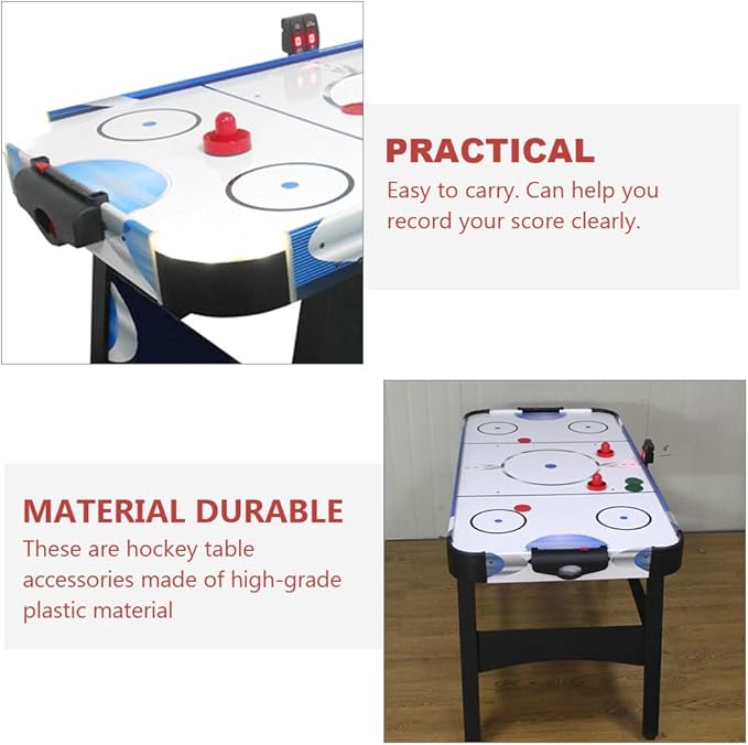Kisangel 4pcs Table Hockey Accessories Air Hockey Billiards Accessories Desktop Accessories Plastic Scoring Units Foosball Balls Replacement Hockey Table Score Air Hockey Score Keeper Puck