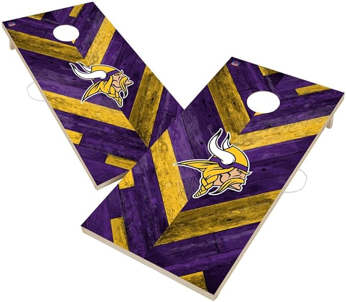 Football Team Cornhole Boards, 2x4 Regulation Corn Hole Game Set, Officially Licensed Cornhole Game, Perfect for Tailgates