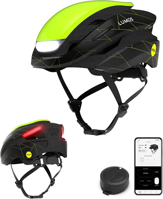 Lumos Ultra Smart Bike Helmet | Customizable Front and Back LED Lights with Turn Signals | Road Bicycle Helmets for Adults: Men, Women