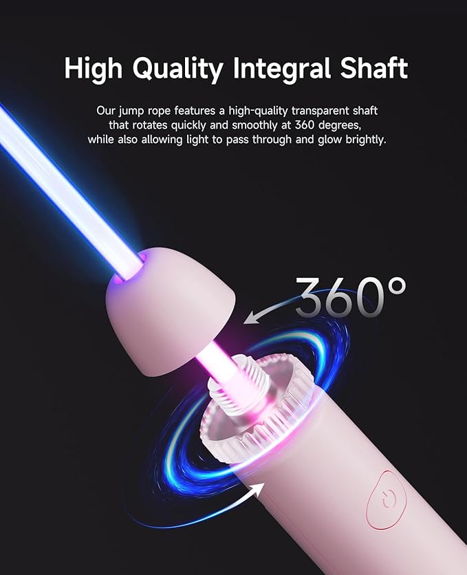 LED Light Up Jump Rope for Kids and Adult, Adjustable Glowing Skipping Rope for Boys and Girls, Colorful Luminous Jumping Rope for Fitness and Workout