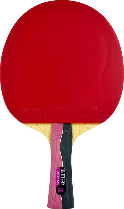 Butterfly Nakama Shakehand Ping Pong Paddle - Recommended for Beginner & Intermediate Level Players - Includes Two Free 40+ Balls - International Table Tennis Federation Approved