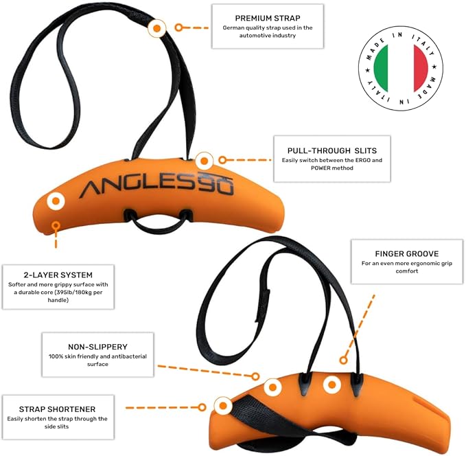 Angles90 Suspension Pulley Trainer - A90 Strength Set, Alloy Steel, 440 lb Tension - Sling Trainer & Workout Cables for Calisthenics & Suspension Equipment