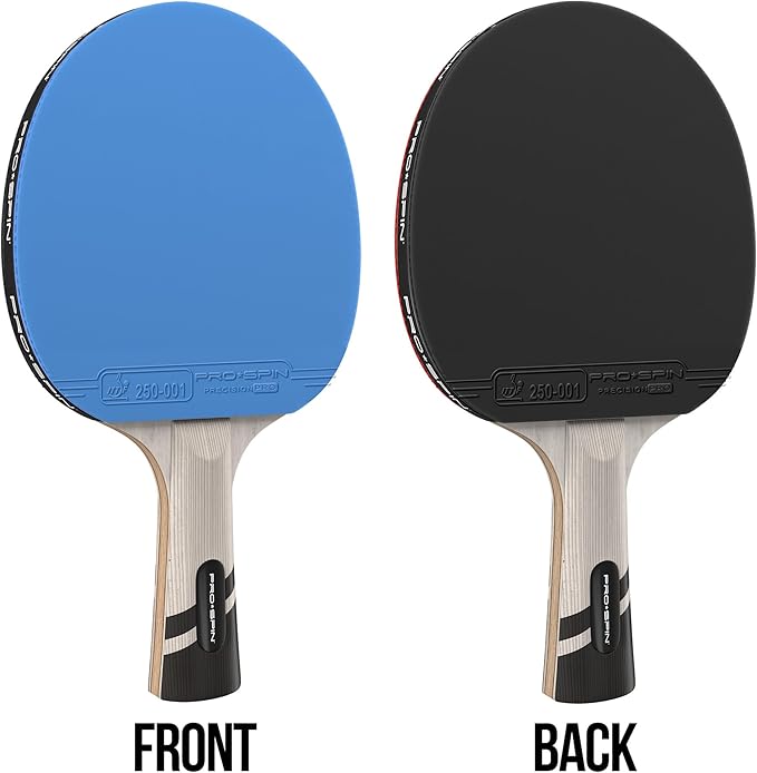 PRO SPIN Ping Pong Paddles - Professional Level Table Tennis Rackets with Carbon Fiber for Superior Control | 7-Ply Blade, Premium Rubber, 2.0mm Sponge | Includes Protector Case