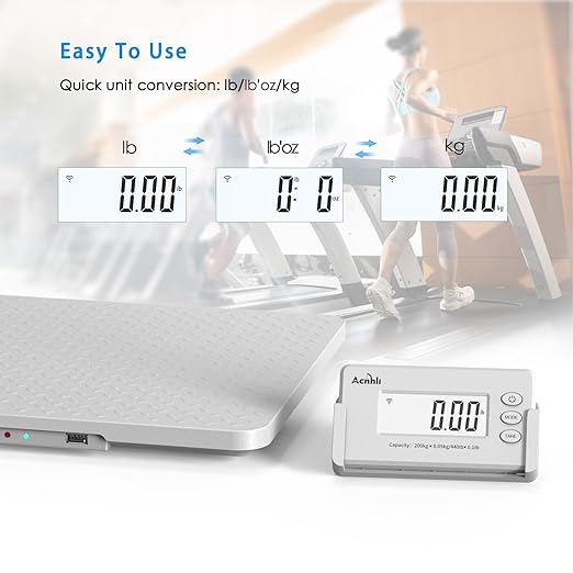 Medical Grade Floor Scale,Ultra Thin Portable Medical Scales for Body Weight,440lbs Heavy Duty Limit for Home, Office,Hospital&Physician Use,with an Easy to Read LCD Display,White