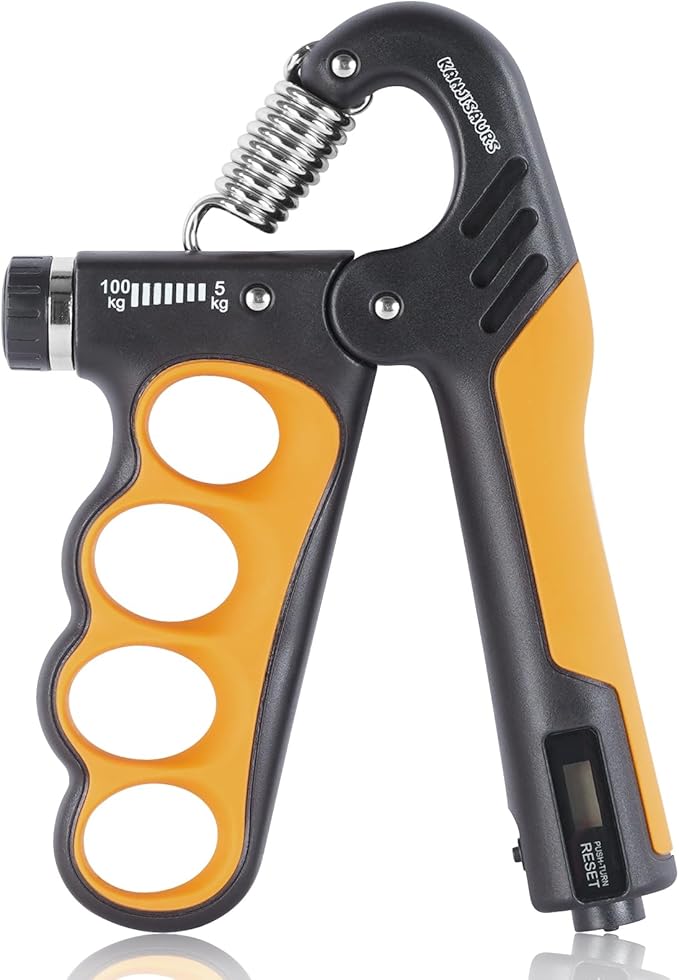 Grip Strength Trainer,Adjustable Resistance Forearm Strengthener,Five Fingers Hand Grips Strengthener with Digital Counter, Handgrip Strength Trainer, Hand Workout Grip