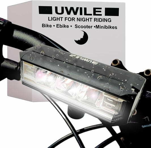 Ultra Bright Bike Lights for Night Riding Rechargeable Led for Bycicles Weather Resistant Multiple Modes. Tubular mounting MTB Road Cyclocross Ebike Mini Bike Scooter