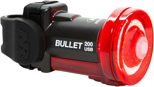 NiteRider Bullet 200 Bike Tail Light 200 Lumens USB Rechargeable Powerful Daylight Visible Bicycle LED Rear Light Easy to Install Road Mountain City Commuting Adventure Cycling Safety Flash