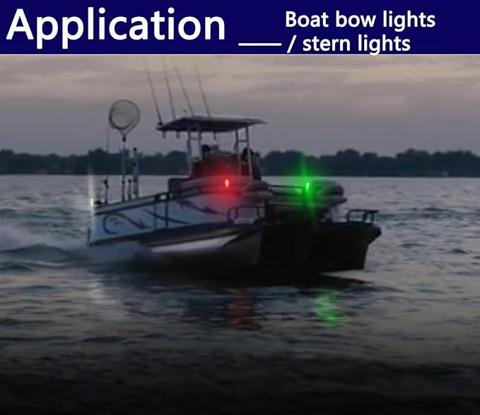 4Pack LED Navigation Lights Kit for Boat Kayak, Stern Light Battery 0perated, Easy Clip on for Night Kayaking, Boating, Canoeing, Paddle Board, Jet Ski, Dinghy, 2Pcs Safety Whistles