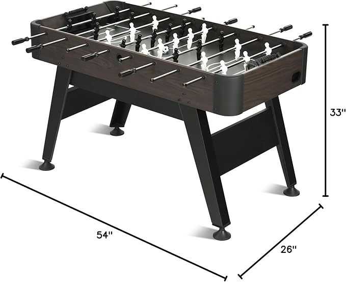 RAYKEE Foosball Table, 54" Soccer Games Table Competition Sized Wooden Table Soccer w/ 2 Balls for Adult Kids Youth Home, Game Room, Office, Party