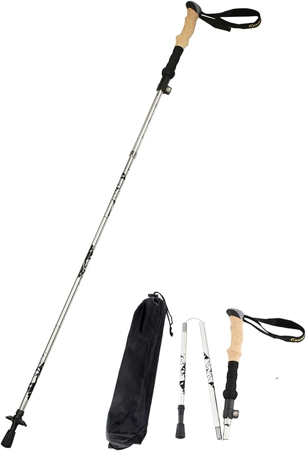 Aluminum Collapsible Ultralight Travel Trekking Hiking Pole for Men and Women