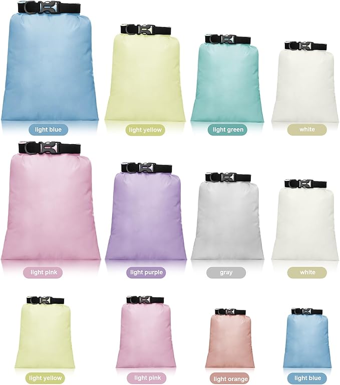 Shappy Waterproof Dry Bag Set 6 Sizes Lightweight Sacks and Long Adjustable Shoulder Strap Outdoor Water Proof Keep Gear Dry Bag Stuff Sacks for Backpacking, Boating, Hiking, Camping