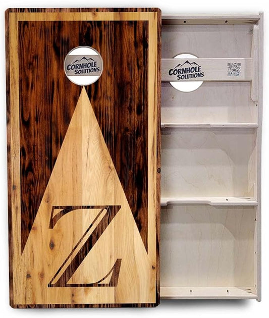 Tournament Cornhole Boards - Regulation 2'x4' Set 3/4" Baltic Birch - Bags Sold Separatetly (Wood Letter Design)