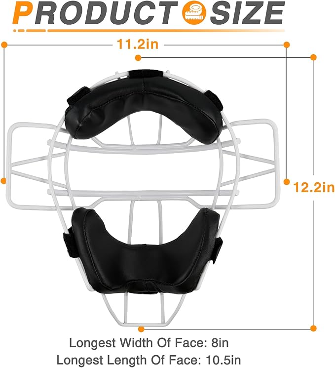 Baseball Catcher Mask Umpire Mask,Full-Face Protection Mask for Baseball,Lightweight Secure Fit Provides Maximum Protection and Comfort – Does Not Obstruct View