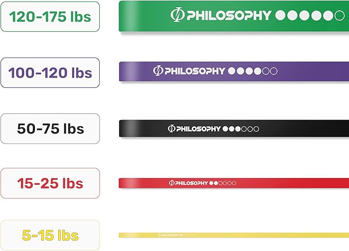 Philosophy Gym Pull Up Assist Band - Resistance Power Loop Exercise Band