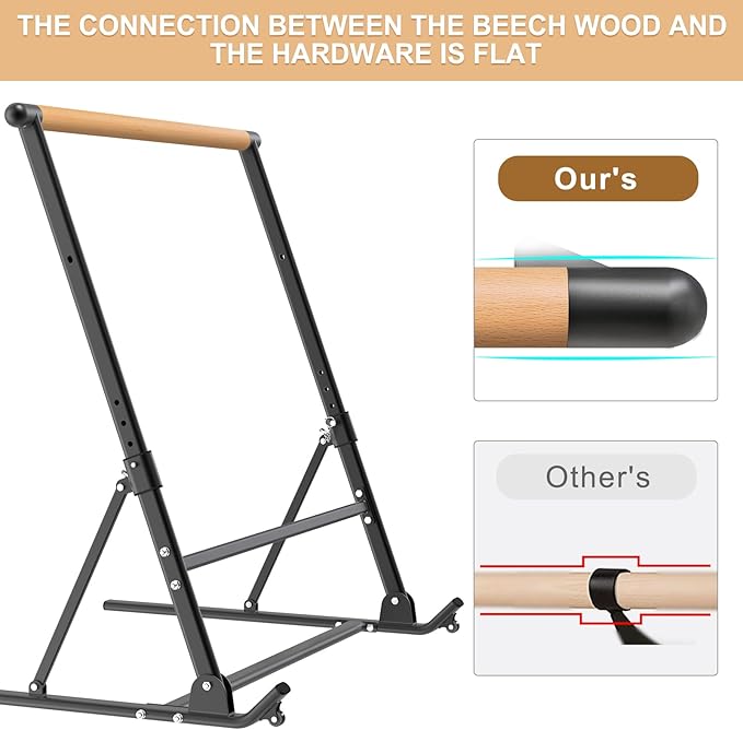 Height Adjustable Ballet Barre, Heavy Duty Freestanding Dance Bar, Anti-Slip Sturdy for Kids & Adults, Ideal for Home, Ballet, Fitness, Yoga