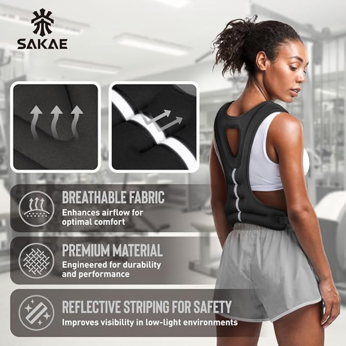 SAKAE Aerobics Step Platform Set with Weighted Vest & Measuring Tape, Adjustable Height 2 Level Risers Workout Step Trainer with Non-Slip Surface, Step Platform for Home Exercise, Multiple Colors