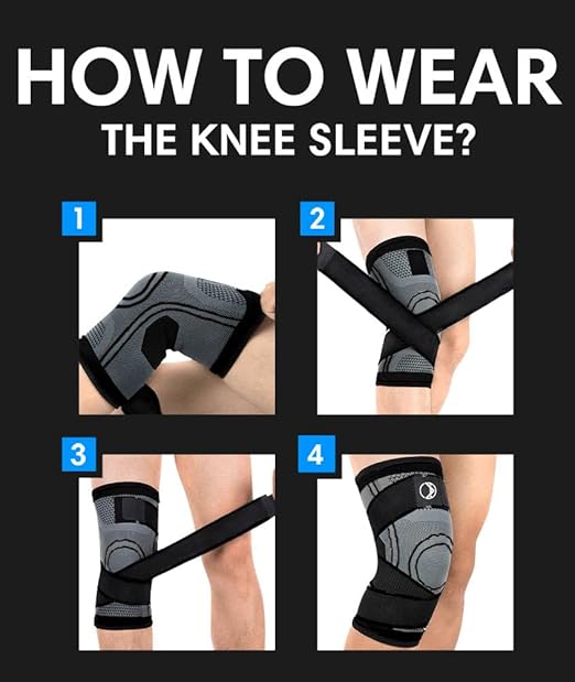 Knee Compression Sleeve - Knee Braces for Knee Pain Women, Knee Sleeve, Knee Compression Sleeve Women, Knee Support Men, Rodilleras, Compression Knee Sleeves Men