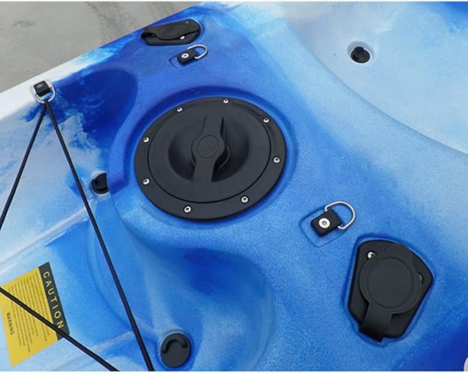 8Inch Hatch Kit, Deck Hatch with Waterproof Bag and Fasteners for Kayak Boat Fishing Rigging（Black）