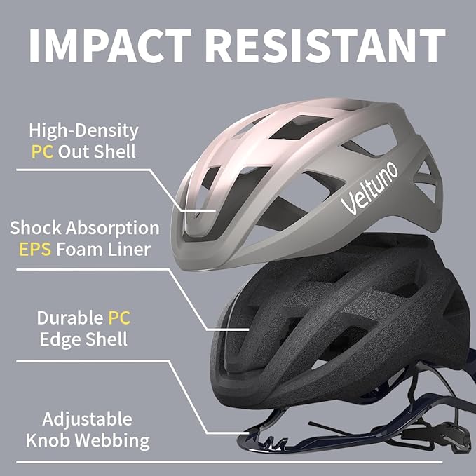 Bike Helmet for Adult Men & Women, Lightweight Bicycle Helmet, Adjustable Strap with Magnetic Buckle, Cycling Helmet for Mountain & Road Bike