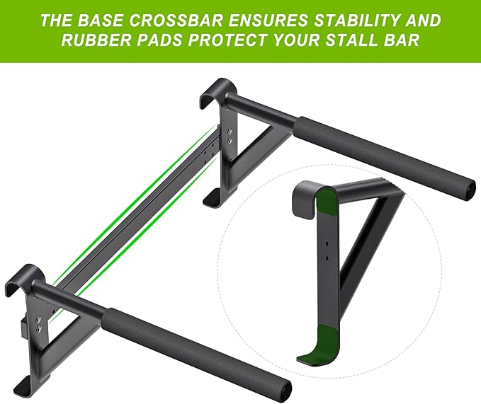 Dip Bar Attachment for Swedish Ladder, Non-Slip Adjustable Grip Handles, Dip Station for Strength Training, 250 lbs Capacity