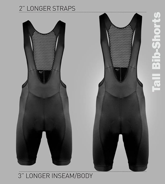 | Men's USA Elite Padded Cycling Bib-Shorts | Performance Long Distance Bib | Made in USA