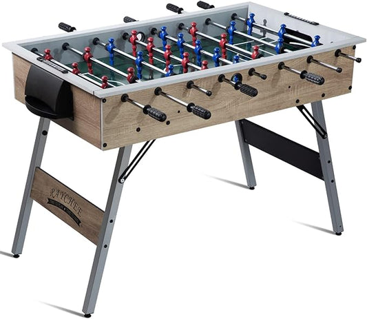 48in Foosball Table, Competition Sized Soccer Table w/ 2 Balls, 2 Cup Holders 2x4ft for Kids, Adults, Suit for 4 Players, Football Table for Home, Game Room, Arcade