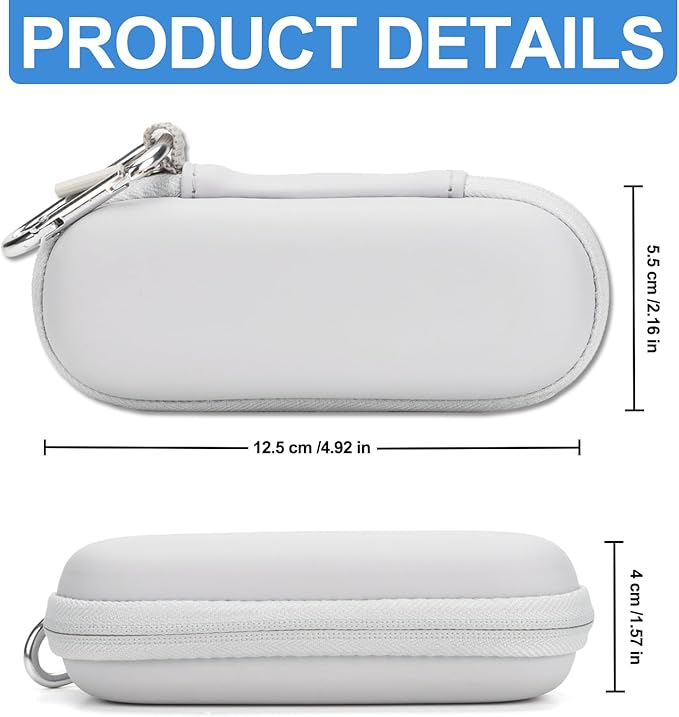 Case for Kardiamobile EKG Monitor, Compatible with Kardiamobile EKG Heart Monitor, Hard Travel Box for Alivecor Kardia Mobile 6L, Pill Box and Carabiner Clip Included