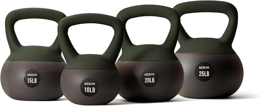 Soft Kettlebells with Cushioned Impact-Resistant Base and Anti-Slip, Wide-Grip Handle for Home Workouts, Weightlifting, and Full Body Strength Training