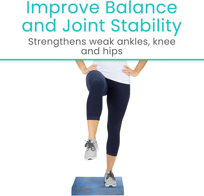 Vive Balance Pad - Foam Large Yoga Mat Trainer for Physical Therapy, Stability Workout, Knee and Ankle Exercise, Strength Training, Rehab - Chair Cushion for Adults, Kids, and Travel