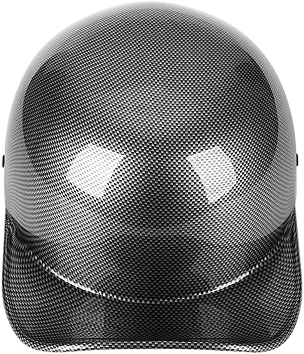 Vintage Open Face Motorcycle Helmet Retro Baseball Cap Half Helmets Women Men for Scooter Moped Cap Street Cruiser Jet - DOT Certified