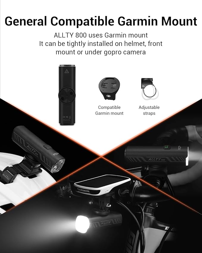 Magicshine Allty Commuter Bike Lights Allty 400, Allty 600, Allty 800 Road Bike Light, USB Type-C Rechargeable, IPX7 Waterproof LED Bike Light for Road, Urban Cyclists