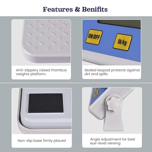 Medical Grade Scale - Scale for Body Weight with Digital Display - 660 lb Home, Gym, Office Professional Physician Scale, High Capacity Wrestling Scale for Body Weight