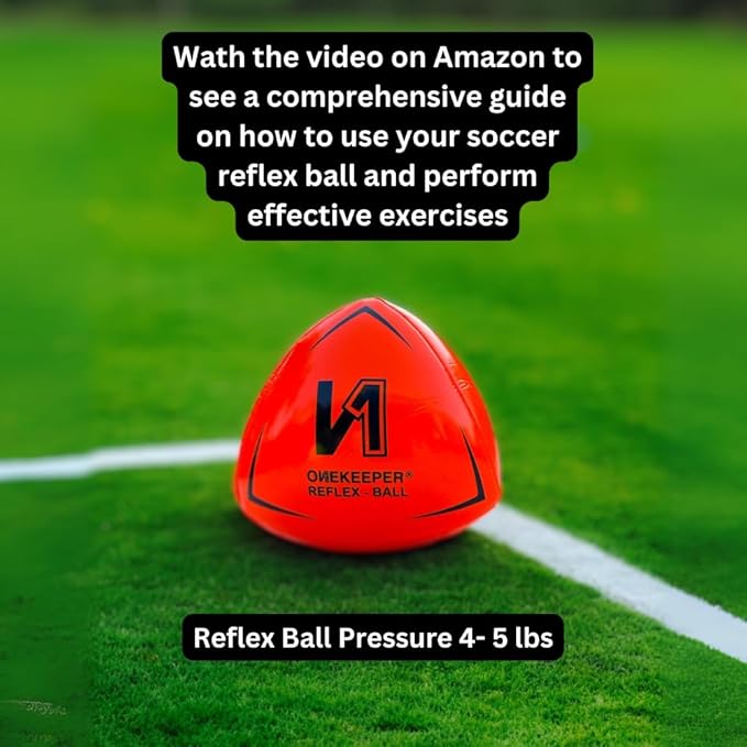 Soccer Reflex & Reaction Ball - White, Orange, Blue, Pink, and Fluo Yellow, Agility and Coordination Training for Kids and Juniors